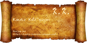 Kautz Kászon névjegykártya